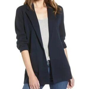 J. Crew Sophie Open-Front Sweater Blazer Navy